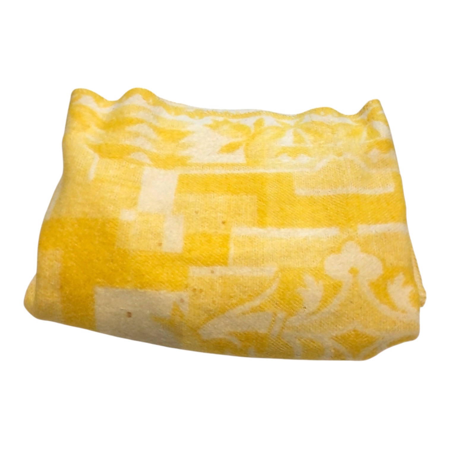 Deken 1 persoons geel creme (TB609)