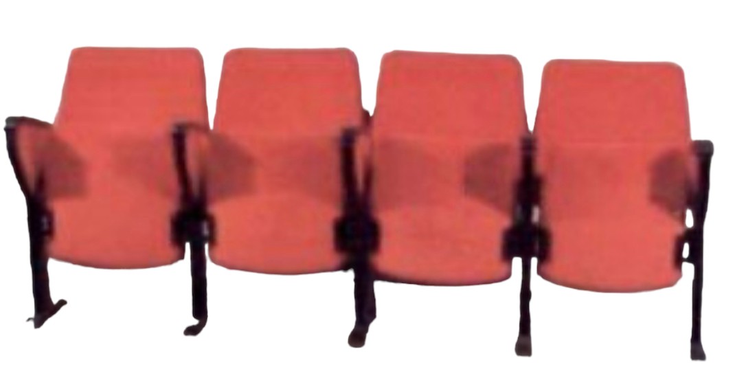 Theaterstoel 4-Zits Rood (A1324)
